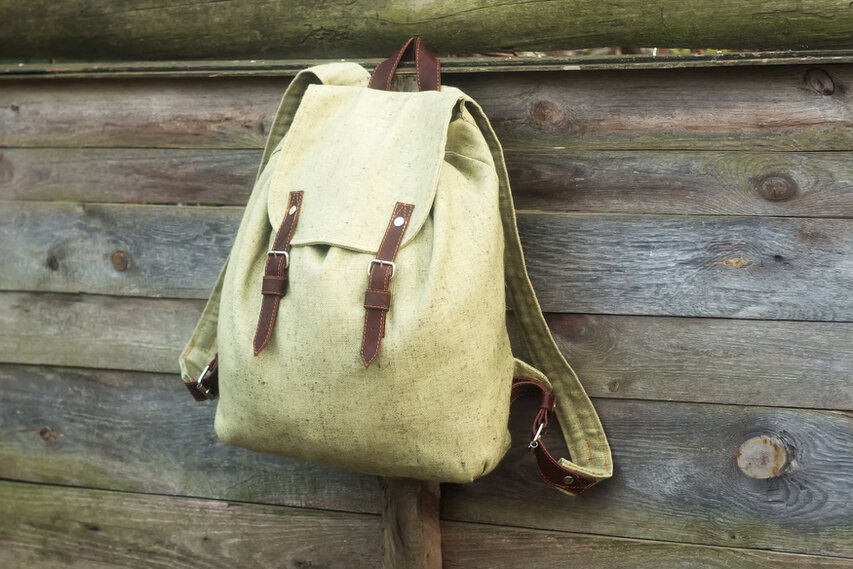 Sac à dos urbain en patchwork avec bretelles rembourrées